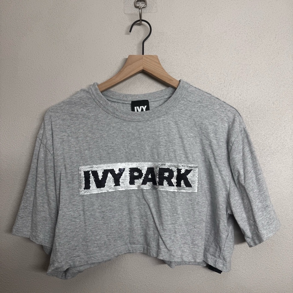 Ivy Park - Reverse Sequin Crop Top - Size Medium … - image 2